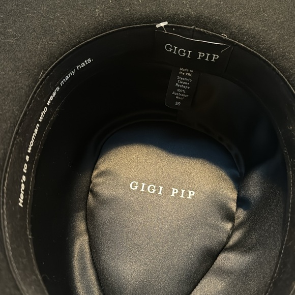 Gigi Pip Dakota Triangle Hat - black - Picture 3 of 6